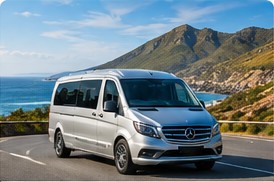 Passenger van on a scenic Cape road